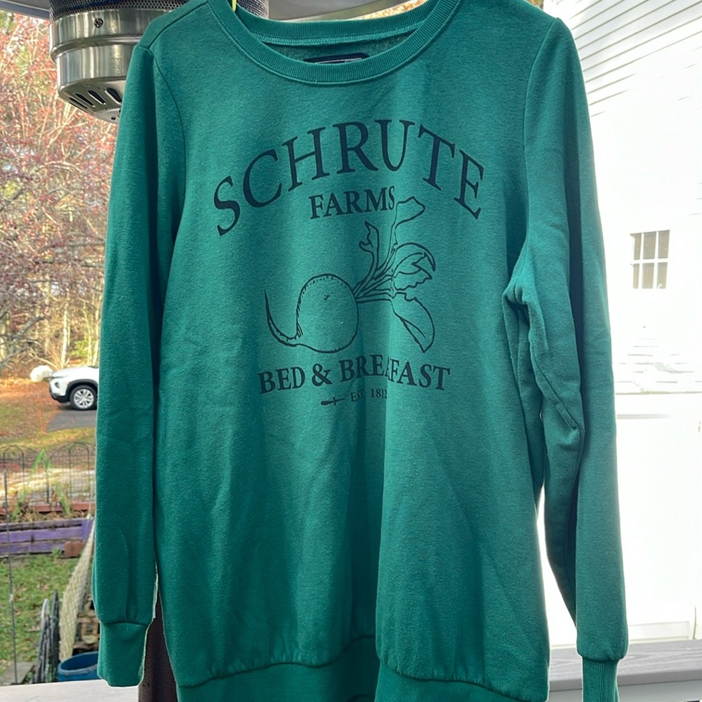 The Office Schrute Farms Green sweatshirt